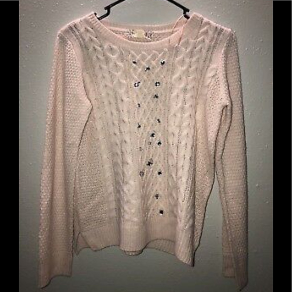 Pink Republic light pink embellished sweater